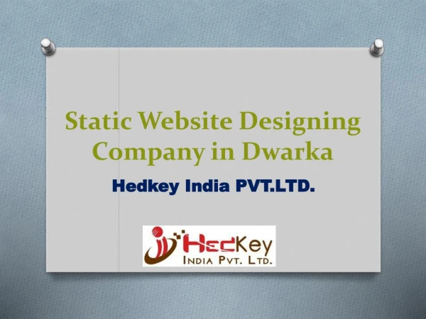 Static Website Designing Company in Dwarka