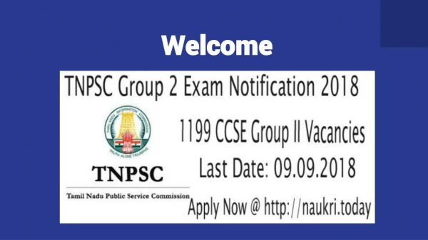 TNPSC Group 2 Exam Notification 2018 - Apply For 1199 Group 2 Vacancies
