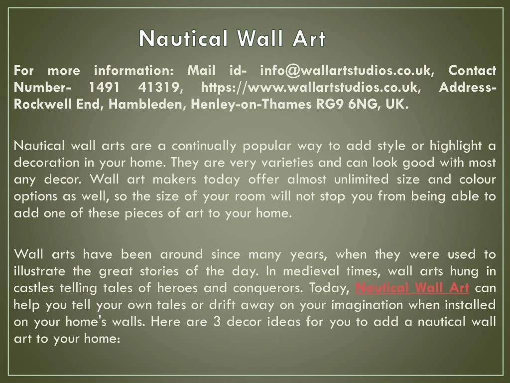 nautical wall art