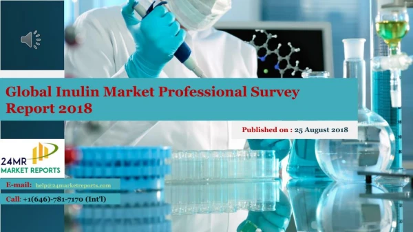 Global Inulin Market Professional Survey Report 2018