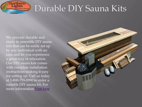 Durable DIY Sauna Kits