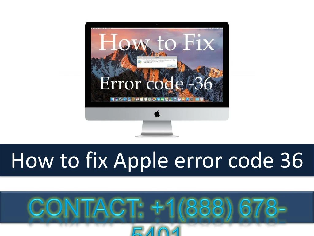 how to fix apple error code 36