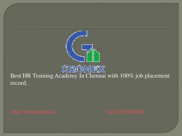 best hr training academy in chennai with