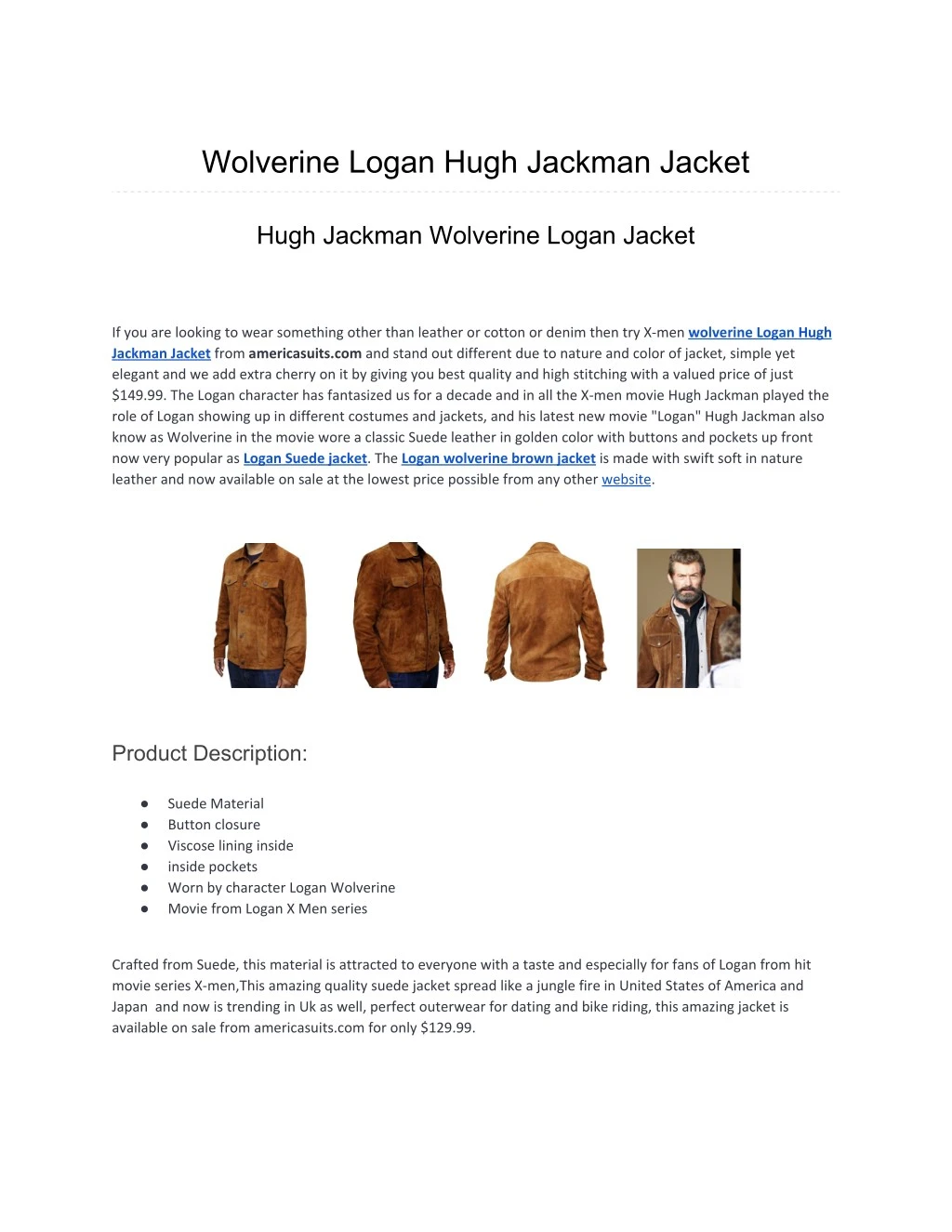 wolverine logan hugh jackman jacket