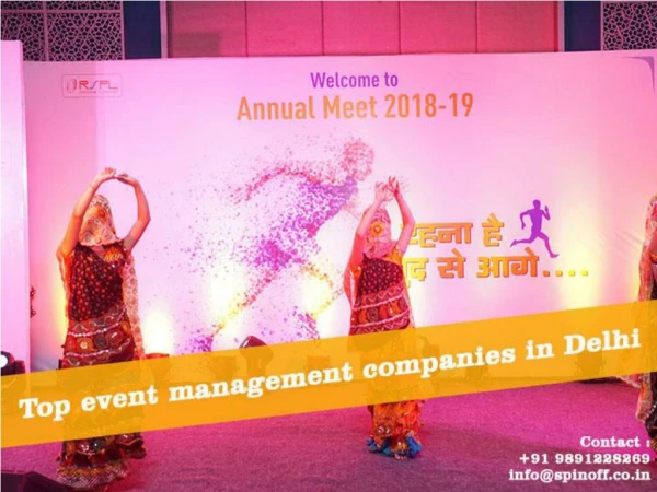 Top event management companies in Delhi