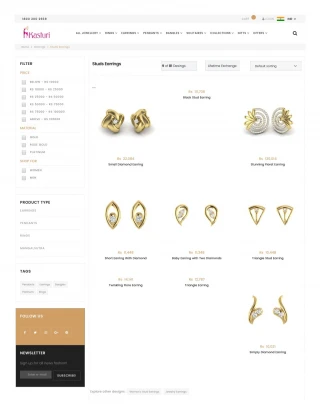 Studs Online - Buy Online Studs Earrings in India - slide 1