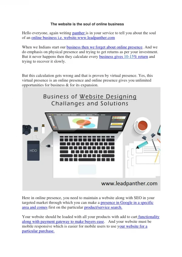 best website designing company in noida-www.leadpanther.com