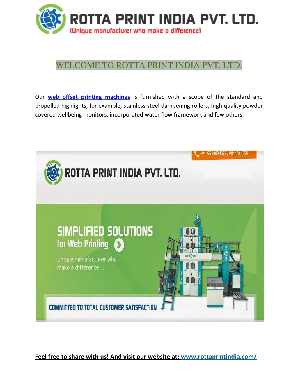welcome to rotta print india pvt ltd
