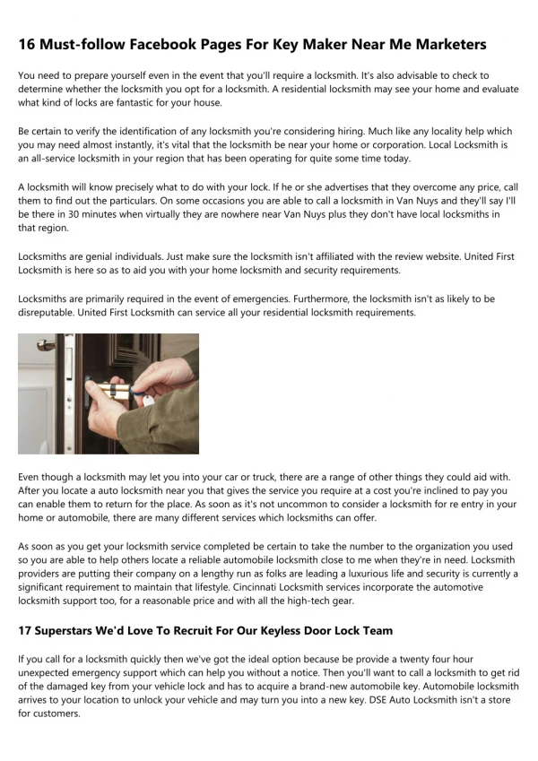 15 Reasons Why You Shouldn't Ignore Closest Locksmith Near Me