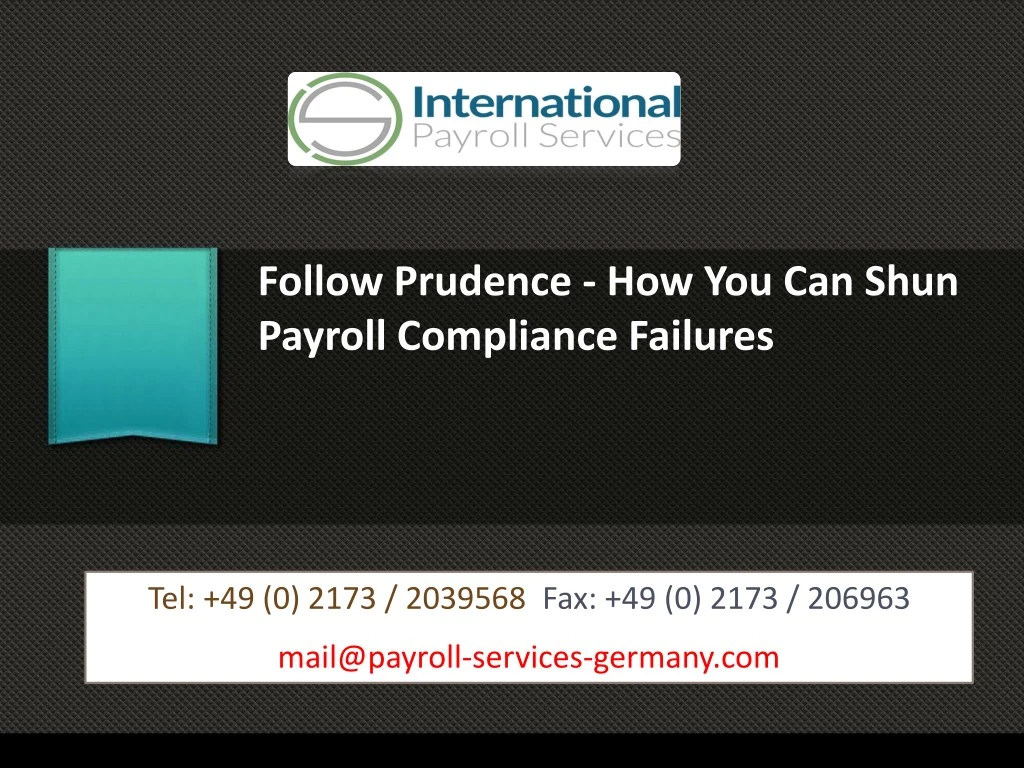 follow prudence how you can shun payroll