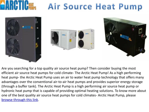 Quality Air Source Heat Pump