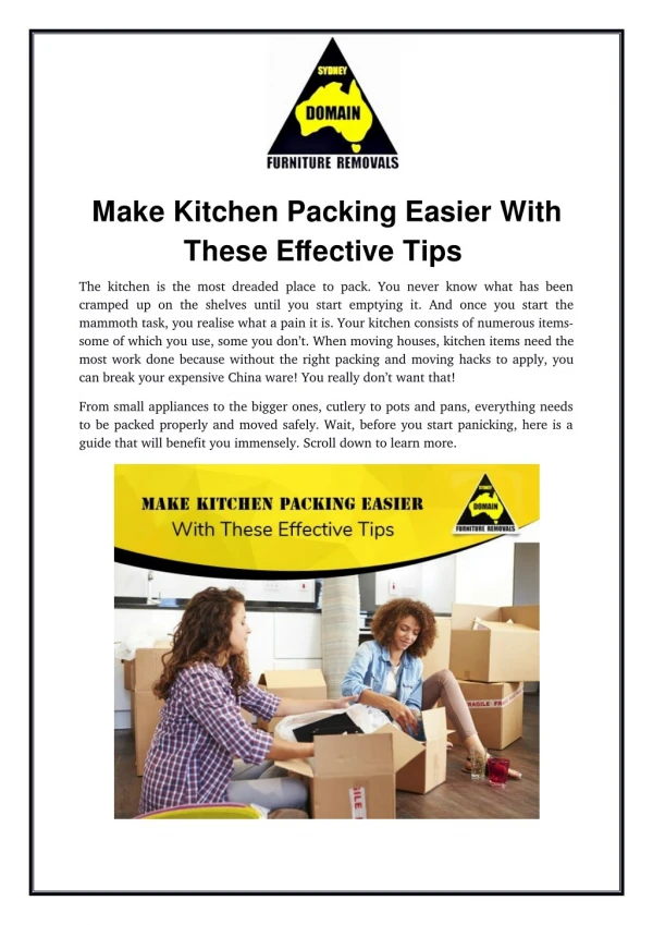 Make Kitchen Packing Easier With These Effective Tips