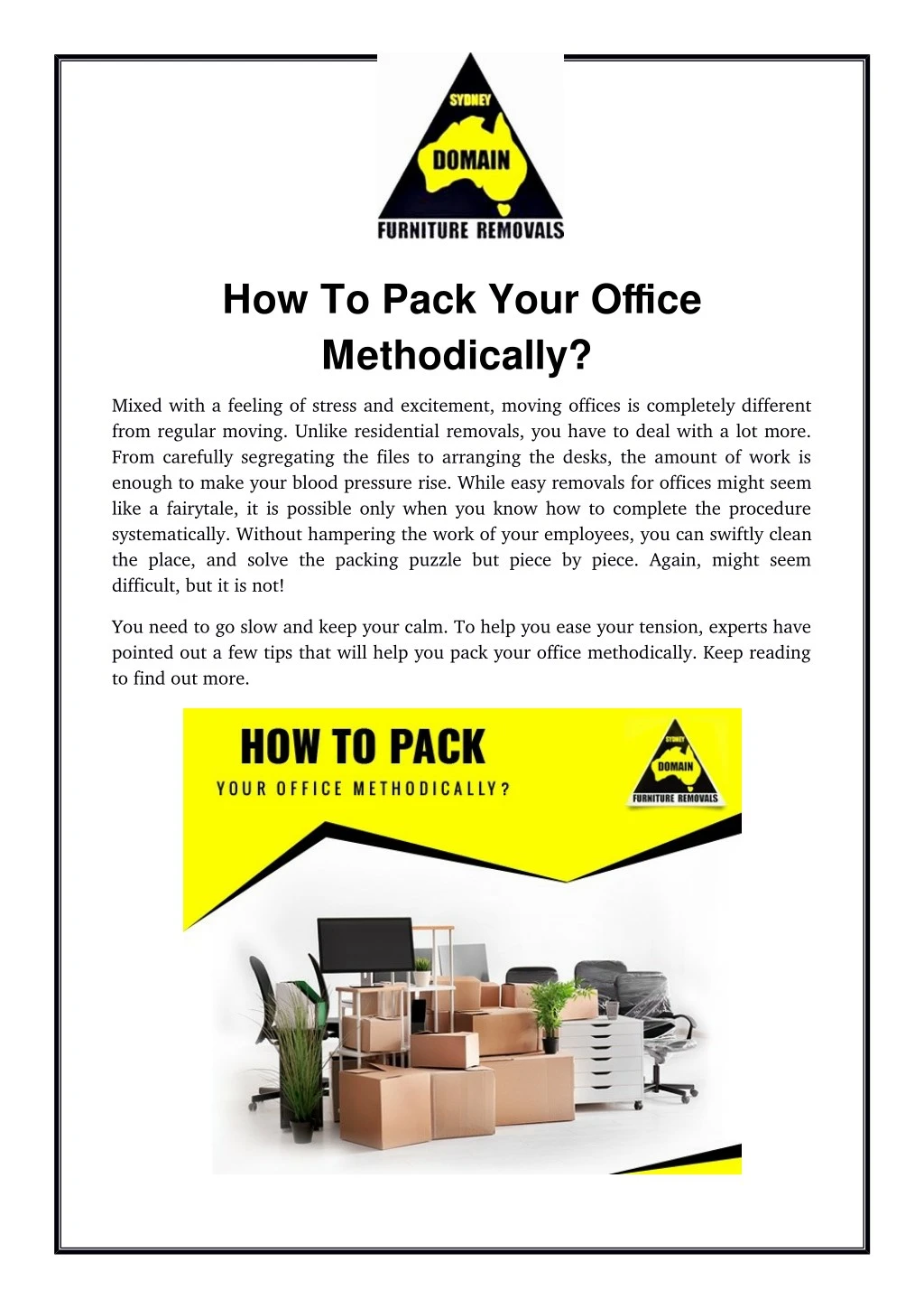 how to pack your office methodically