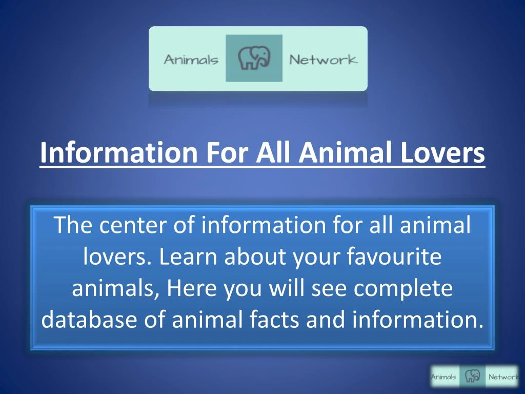 information for all animal lovers