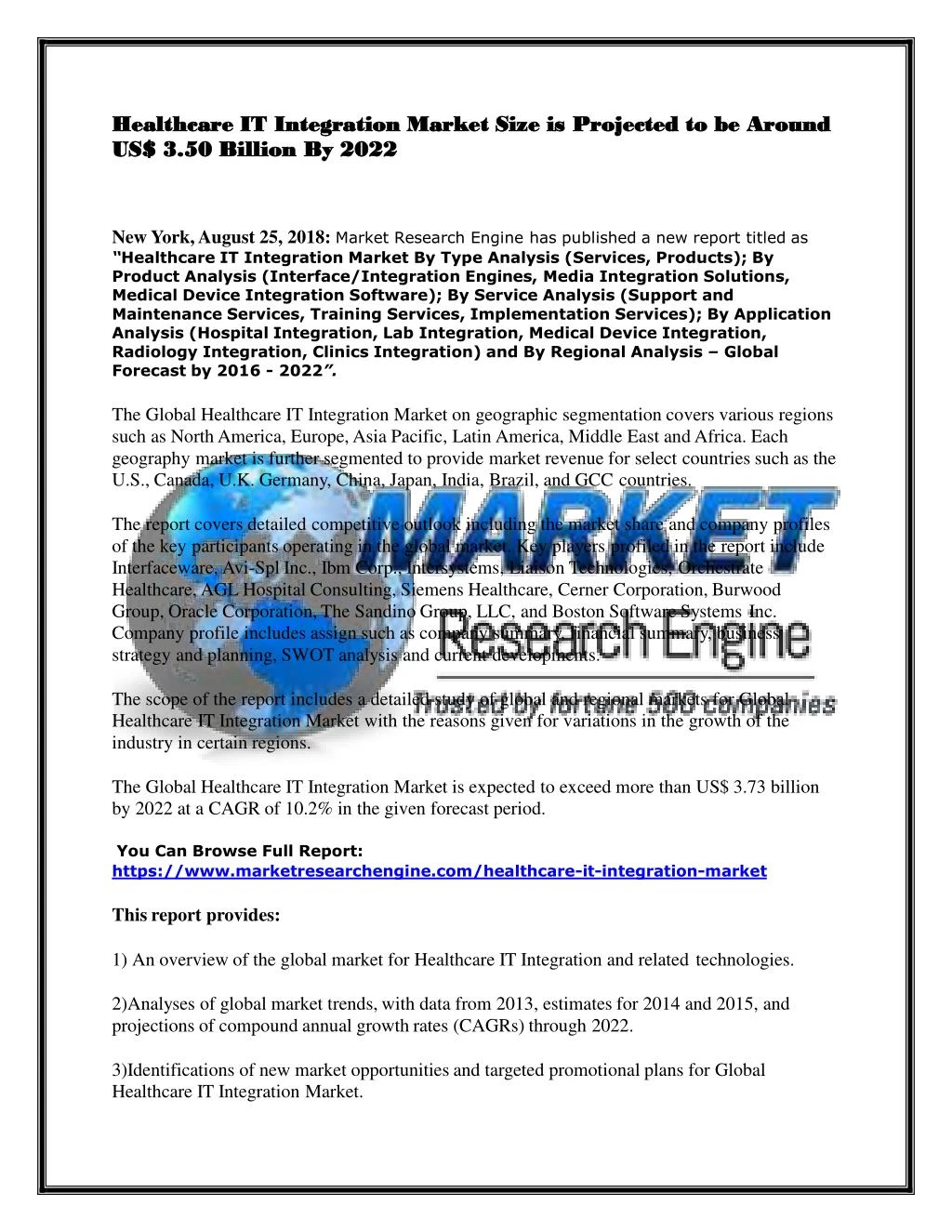 healthcare it integration market size