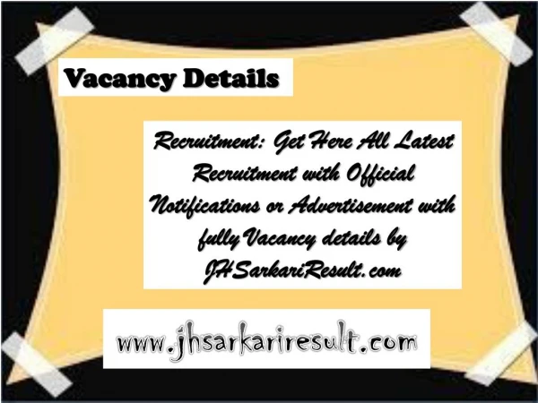 vacancy details