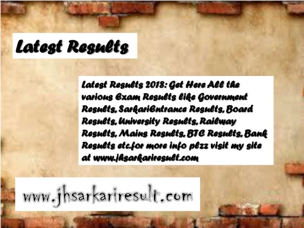 latest results