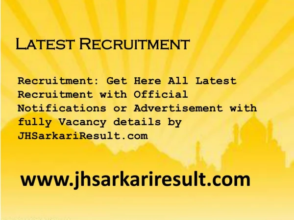 latest recruitment