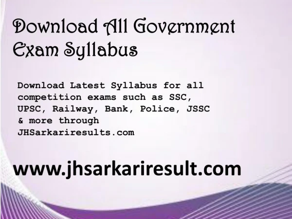 download all government exam syllabus