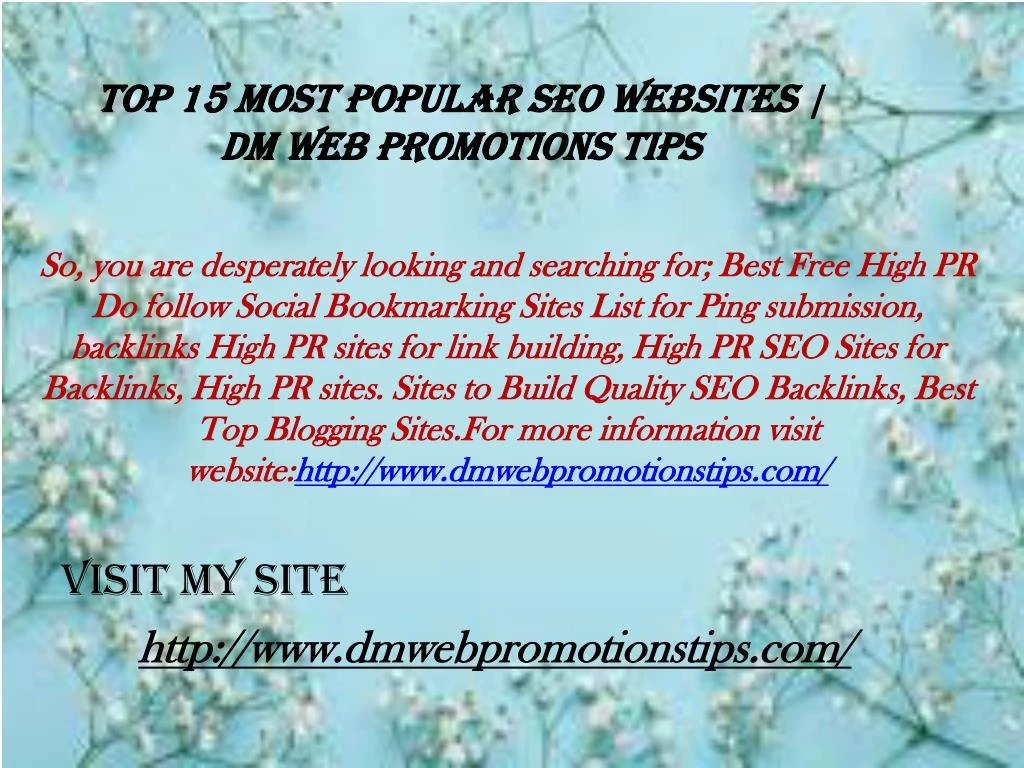 top 15 most popular seo websites