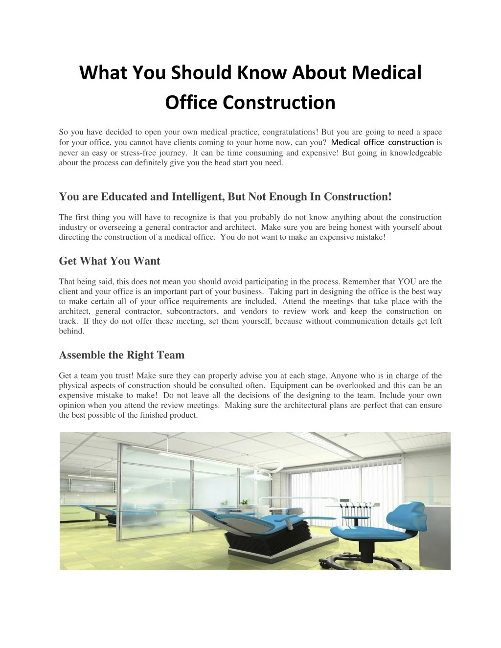what you should know about medical office