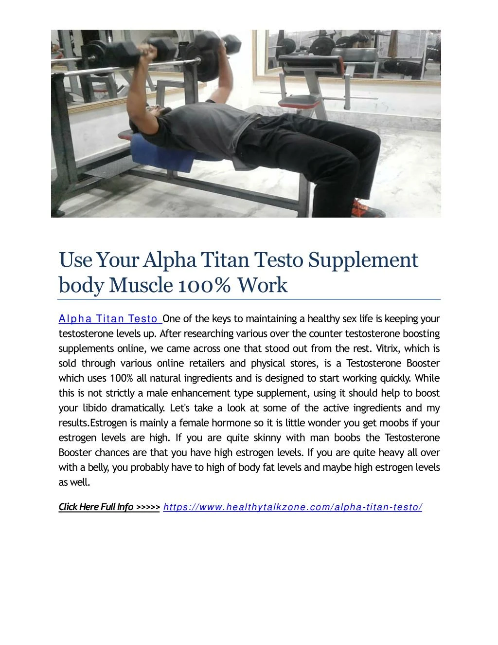 use your alpha titan testo supplement body muscle 100 work