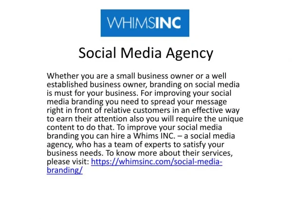 Social Media Marketing