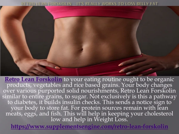 Retro Lean Forskolin - It's Really Works To loss belly fat