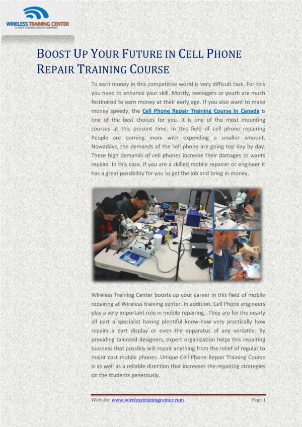 Essential Cell Phone Repair Training Course in New Brunswick