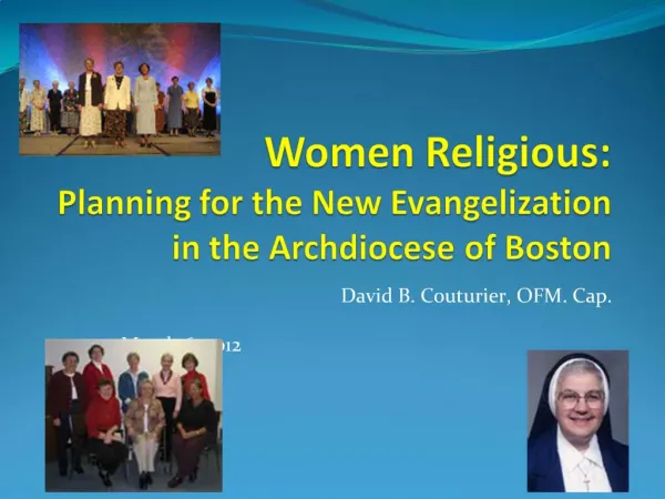 Women Religious: Planning for the New Evangelization in the Archdiocese of Boston