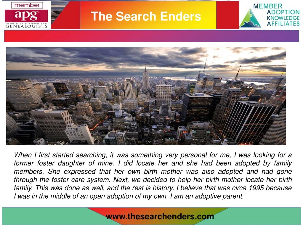 the search enders