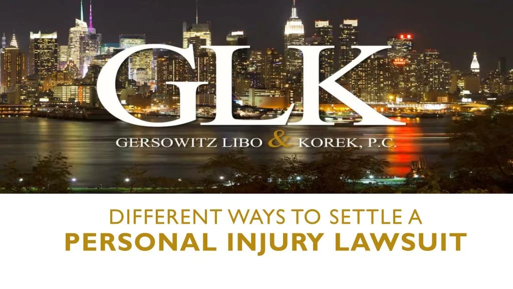 different ways to settle a personal injury lawsuit