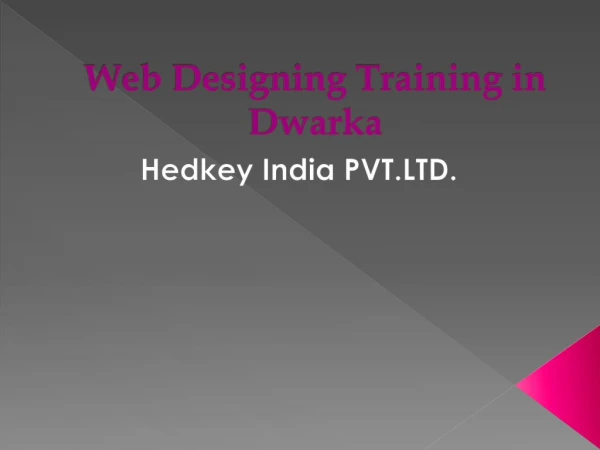 Web Designing Training in Dwarka