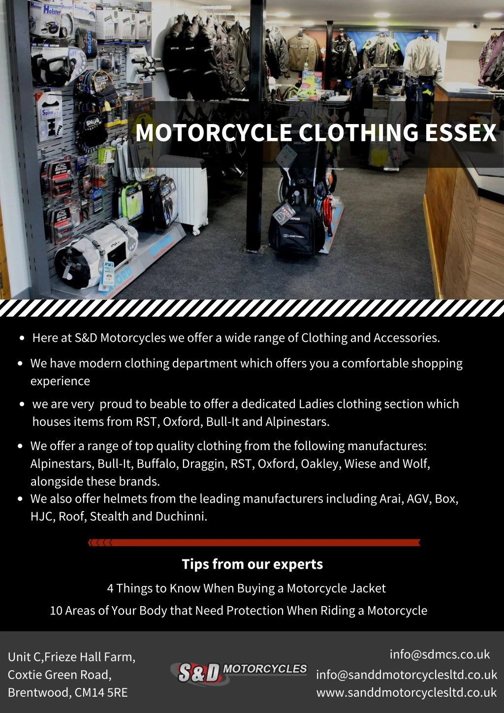 motorcycle clothing essex