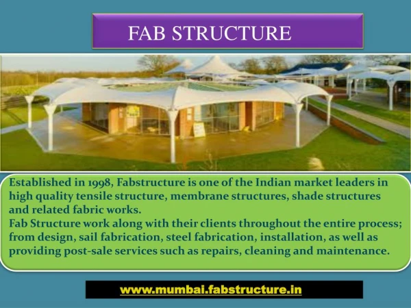 Tensile Structure in Mumbai, Tensile Fabric Structure