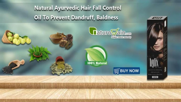 Natural Ayurvedic Hair Fall Control Oil to Prevent Dandruff, Baldness