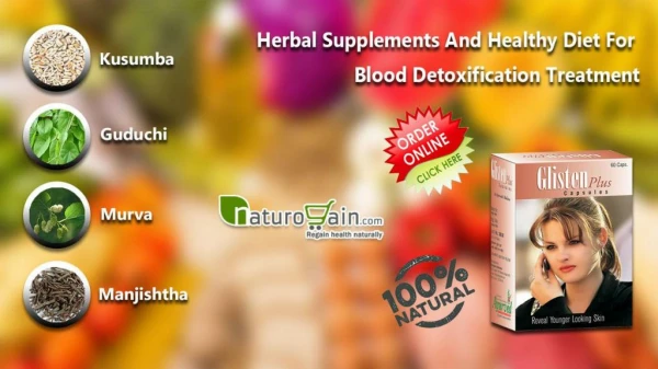 Herbal Supplements and Healthy Diet for Blood Detoxification Treatment