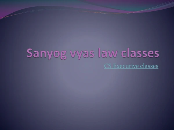 All subject teach CS Executive classes