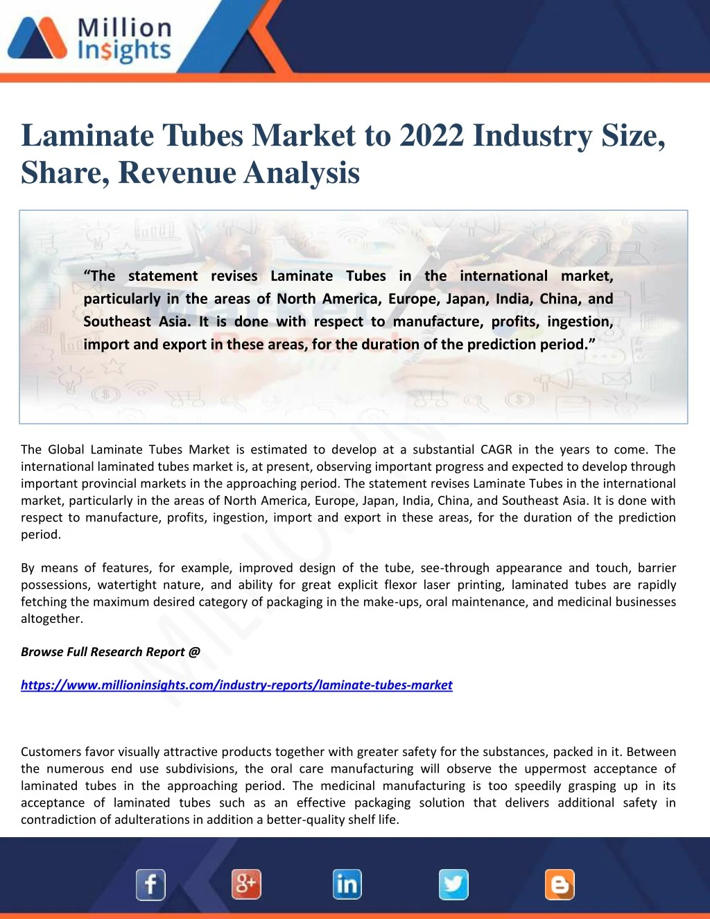 laminate tubes market to 2022 industry size share