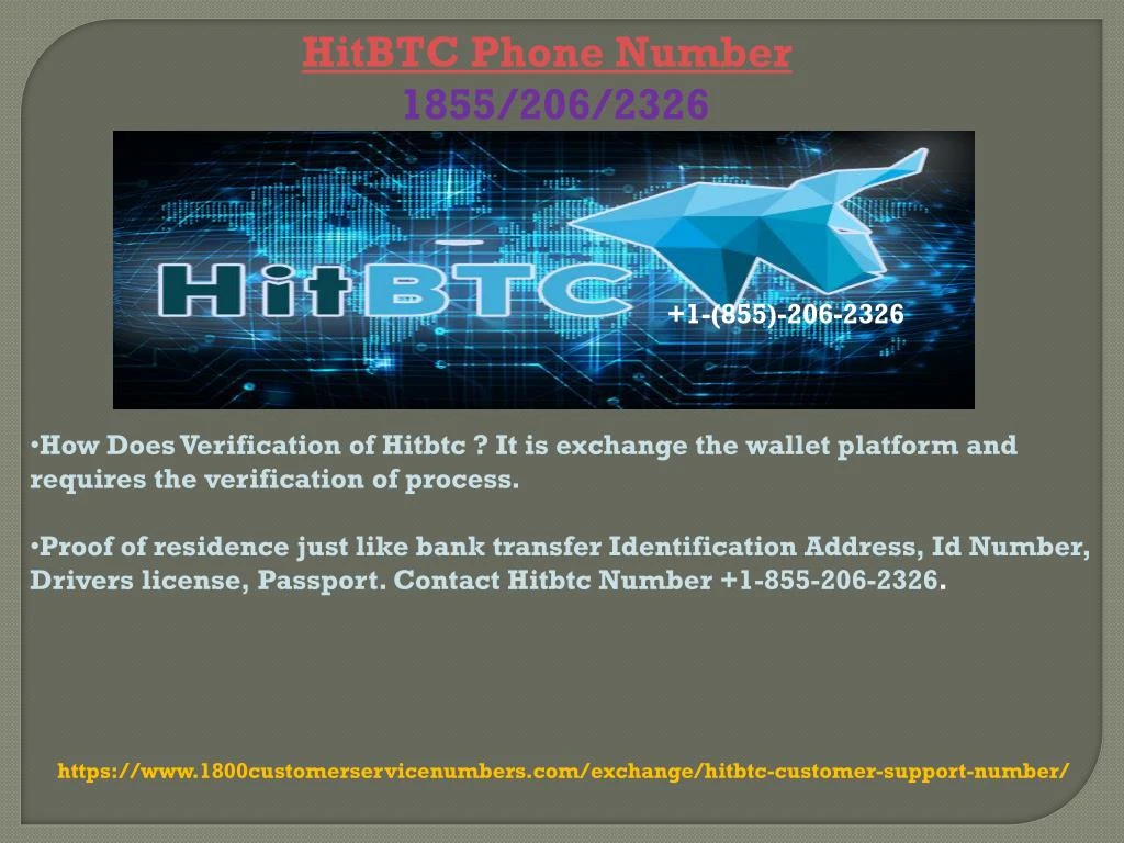 hitbtc phone number 1855 206 2326