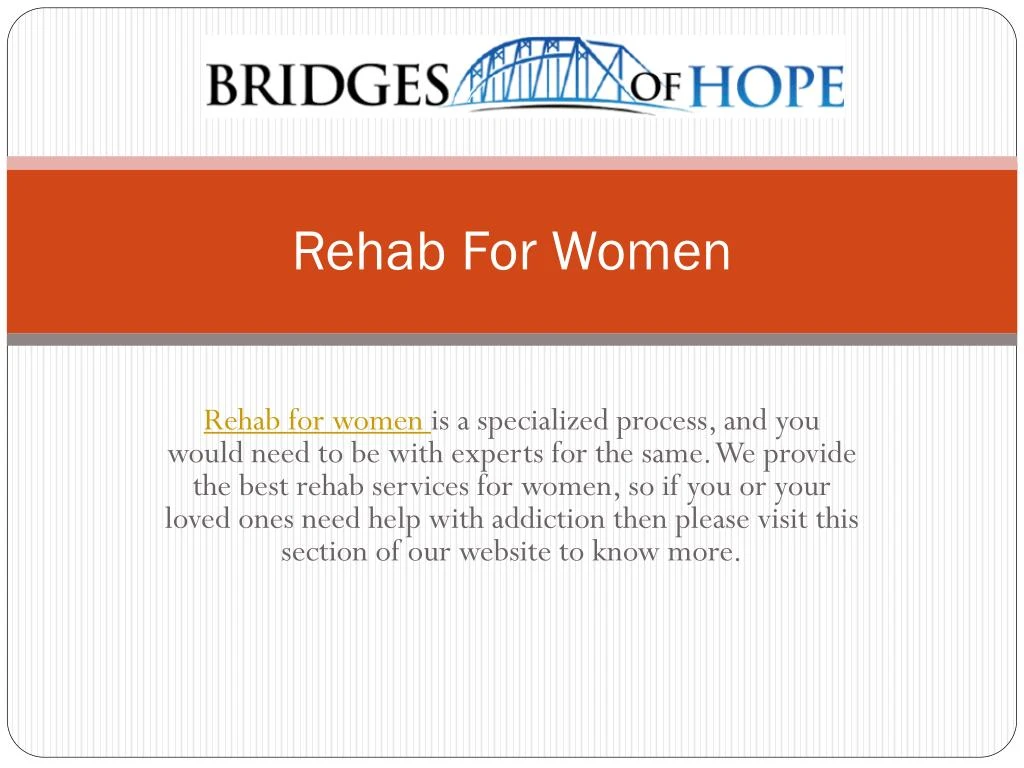 rehab for women