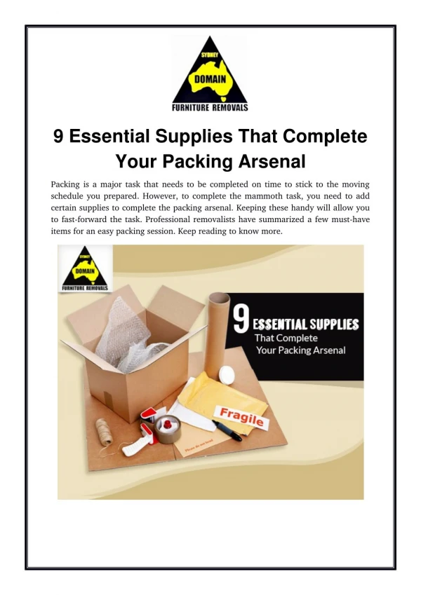 9 Essential Supplies That Complete Your Packing Arsenal