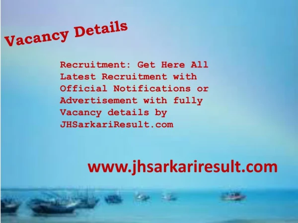 vacancy details
