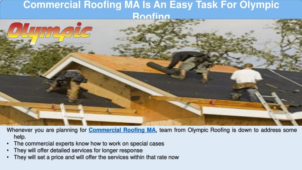 commercial roofing ma is an easy task for olympic
