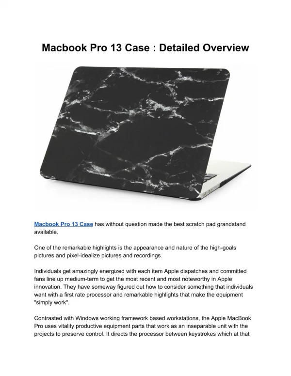 macbook pro 13 case : Detailed Overview