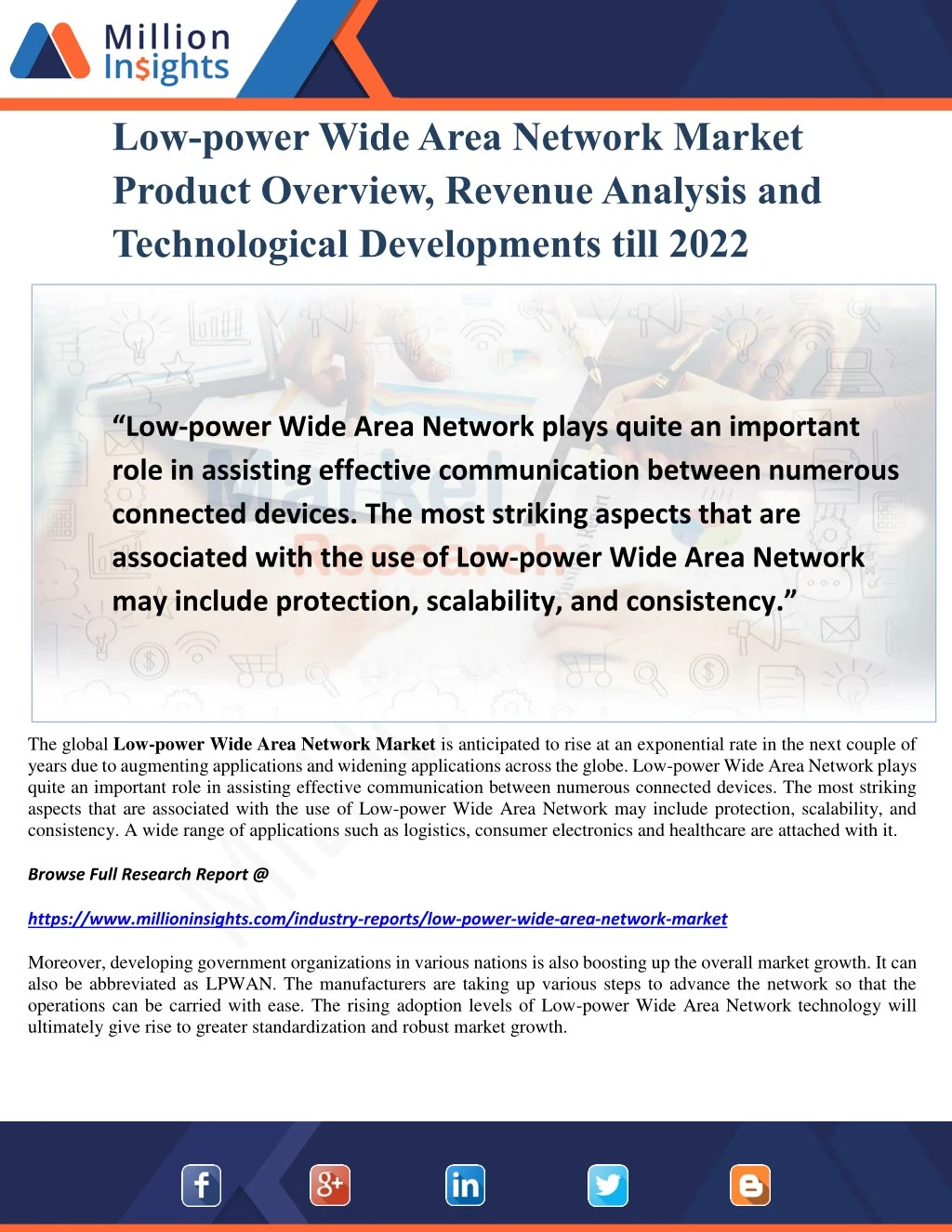 low power wide area network market product