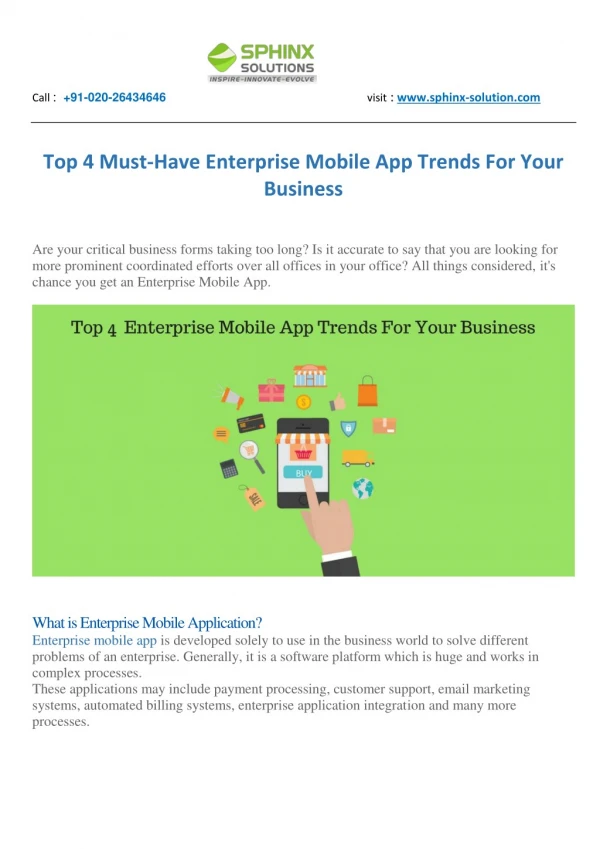 Top 4 Enterprise Mobile App Trends For Your Business