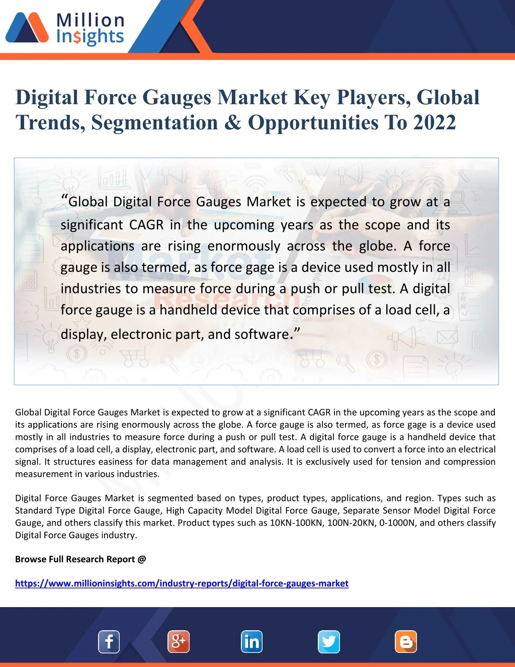 digital force gauges market key players global