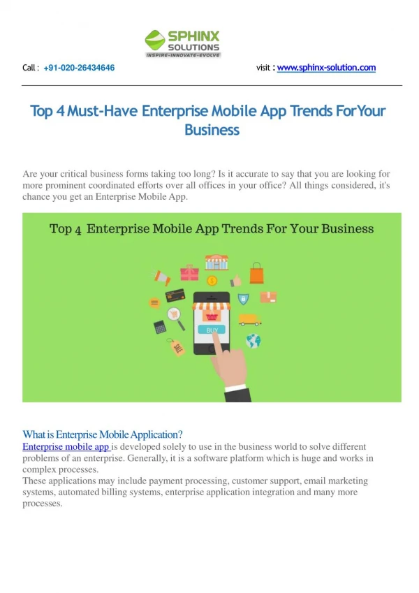 Top 4 Enterprise Mobile App Trends for Your Business