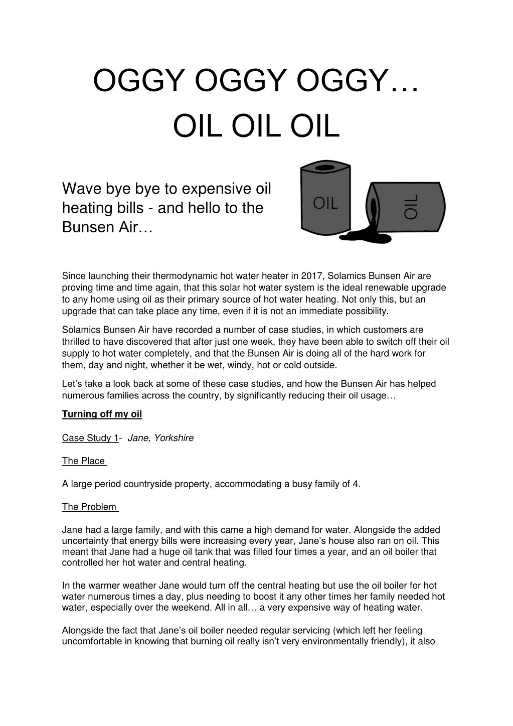 oggy oggy oggy oil oil oil